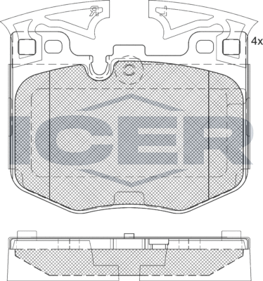 Тормозные колодки Icer. Артикул 182280