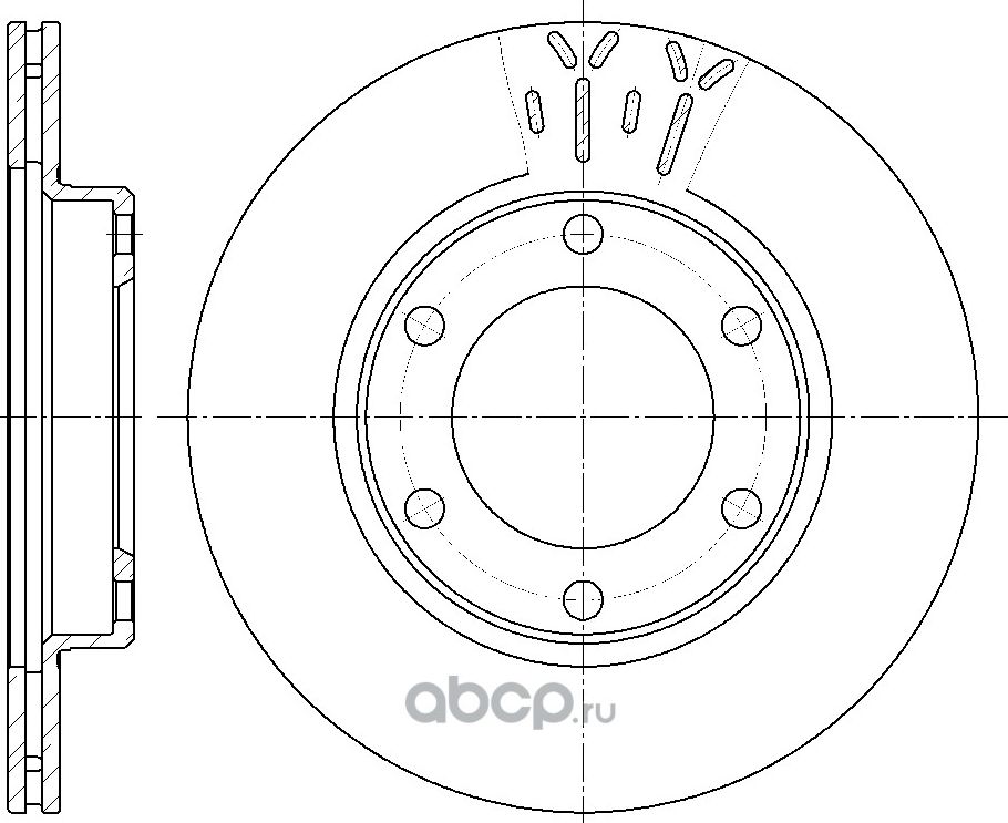 Диск тормозной вентилируемый (G-Brake). Артикул GR20029