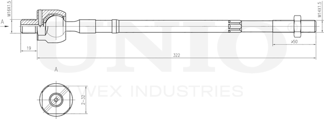 Тяга рулевая (Unio). Артикул SSP-30049