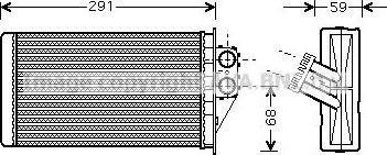 Радиатор отопителя (печки) AVA для Peugeot 307 I 2000-2005. Артикул PEA6228