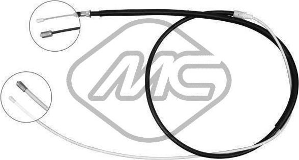 Трос ручника (тросик ручного тормоза) Metalcaucho правый для Renault Laguna II 2001-2007. Артикул 80051