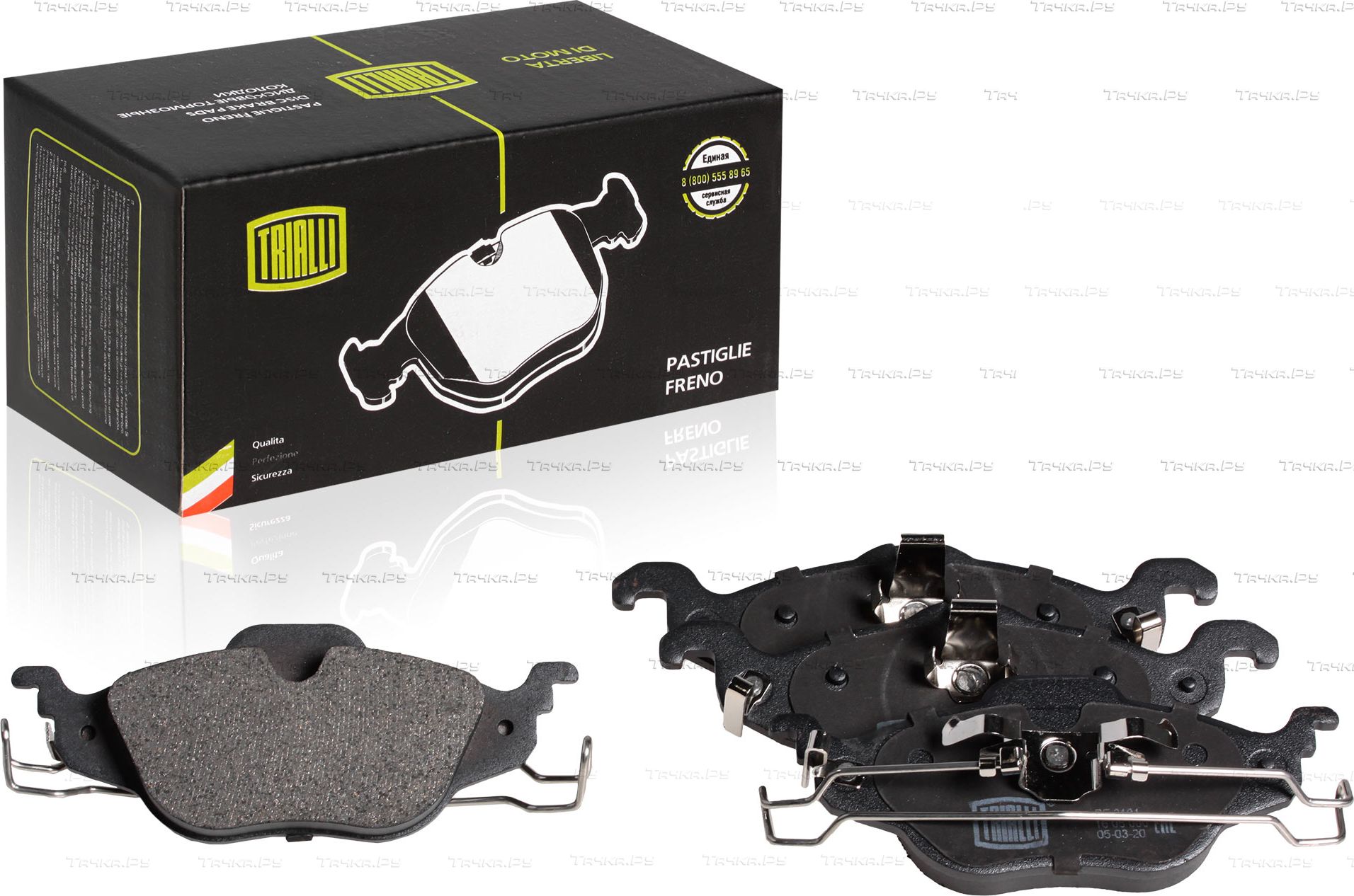 Тормозные колодки Trialli передние для Chevrolet Corsa 1994-2002. Артикул PF 2101