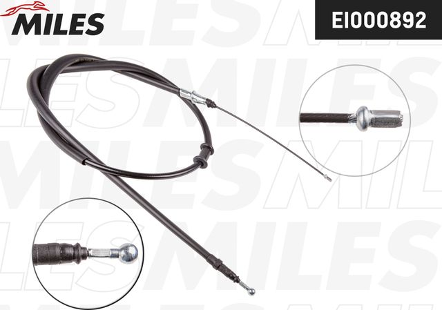 Трос ручника (тросик ручного тормоза) Miles задний правый/левый для Renault Master III 2010-2026. Артикул EI000892
