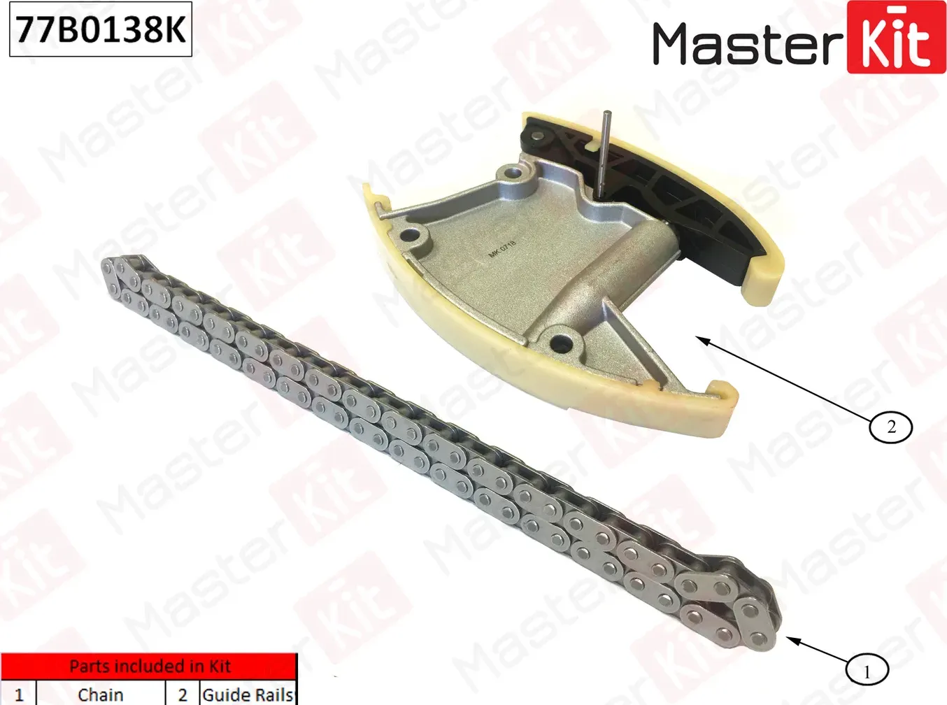 77B0138K Комплект цепи привода распредвала R Audi A4/A5/A6/A8/Q5/Q7 3.0 TDI 06-12 (Master KIT). Артикул 77b0138k