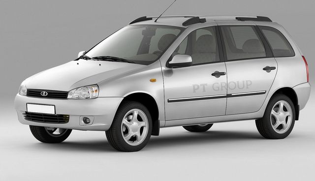 Рейлинги продольные PT Group Комфорт под крышу с ребром для Lada Kalina универсал 2004-2013 Серебристый муар. Артикул 01170603