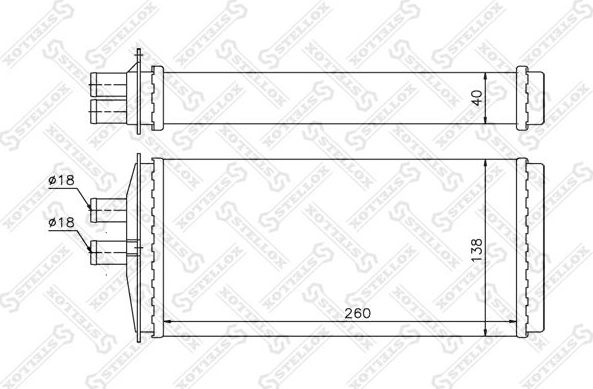 Радиатор отопителя (печки) Stellox для Skoda Felicia I 1994-2002. Артикул 10-35109-SX