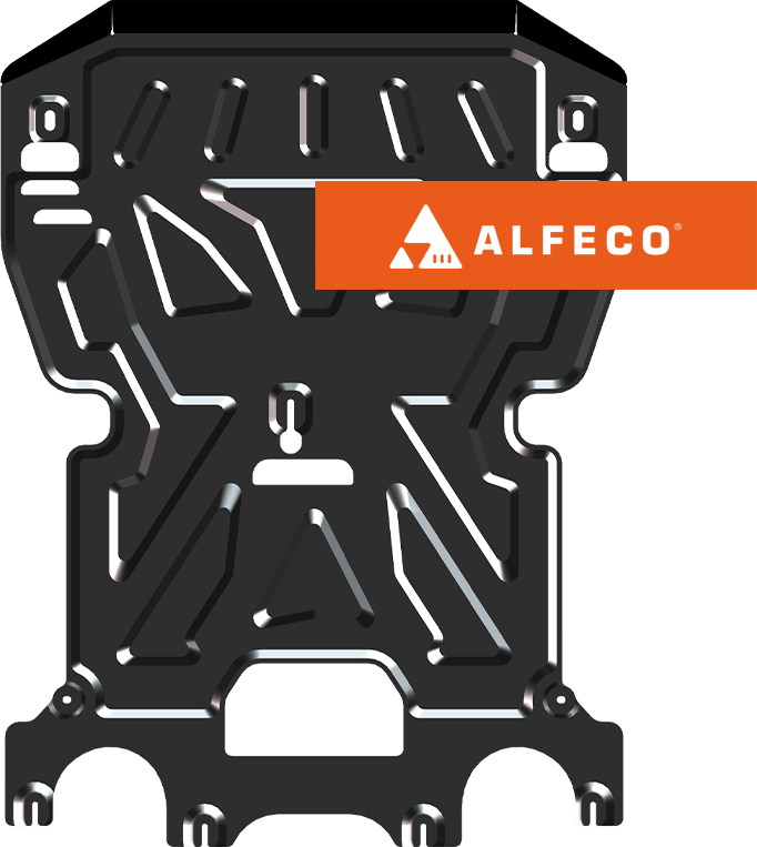 Защита Alfeco для картера и КПП Porsche Macan 2014-2026. Артикул ALF.50.04