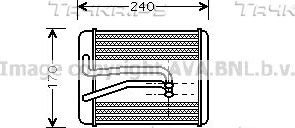 Радиатор отопителя (печки) AVA для Hyundai Sonata IV (EF) 1998-2004. Артикул HY6119