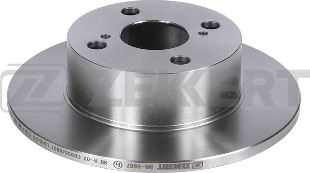 Тормозной диск Zekkert задний для Toyota Corolla E110 1999-2002. Артикул BS-5967