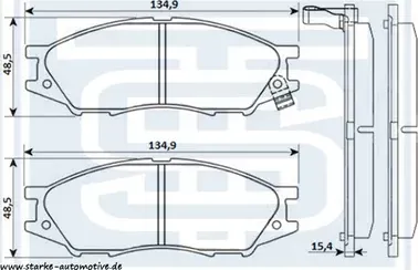 Колодки тормозные перед (Starke). Артикул 179830