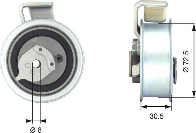 Натяжной ролик (натяжитель) ремня ГРМ Gates PowerGrip®. Артикул T43018