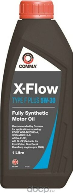 Масло моторное 5W30 COMMA 1л синтетика XFLOW TYPE F PLUS Comma. Артикул XFFP1L