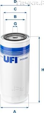 Топливный фильтр UFI для DAF 95 1987-1996. Артикул 24.309.00