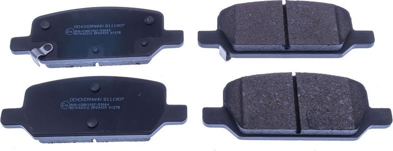 Тормозные колодки Denckermann. Артикул B111907