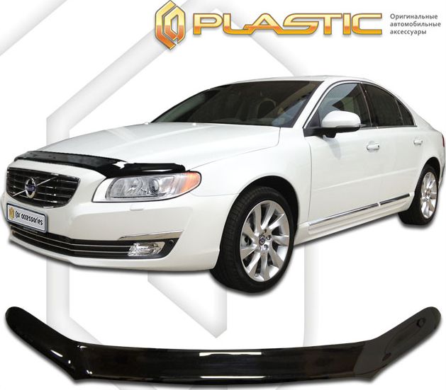 Дефлектор СА Пластик для капота (Classic черный) Volvo S80 II 2013-2026. Артикул 2010010108779