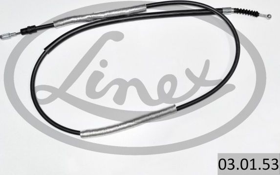 Трос ручника (тросик ручного тормоза) Linex. Артикул 03.01.53