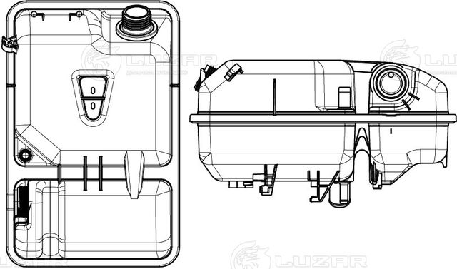 Бачок расширительный (радиатора) DAF XF EURO 6 2012 (Luzar). Артикул LET2801