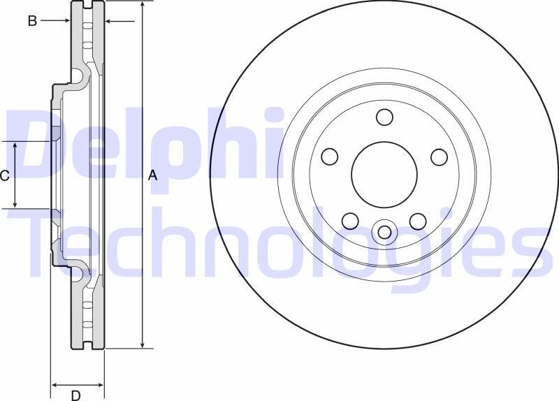 Тормозной диск Delphi. Артикул BG9177C