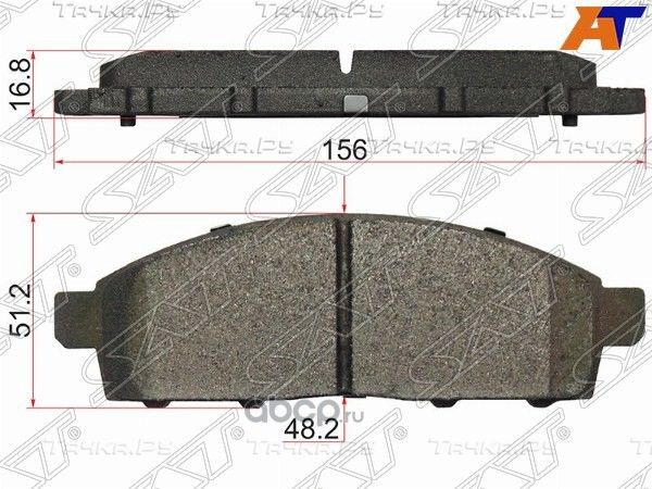 Колодки тормозные FR  MMC L200 06- PEJERO SPORT 98 (SAT). Артикул ST4605A198
