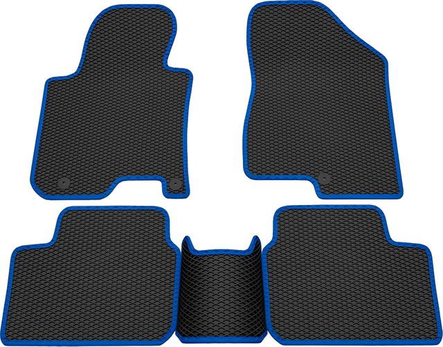 Коврики Rezkon EVA для салона Kia Ceed II 2012-2018 Синий кант. Артикул 9021005203