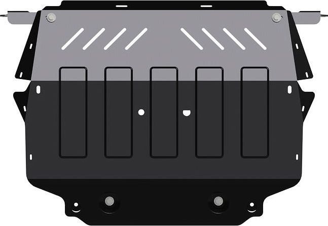 Защита Шериф (2 мм) для картера и КПП Volkswagen Caddy III (для а/м со штатным пред пусковым подогревателем) 2010-2015. Артикул 26.2566