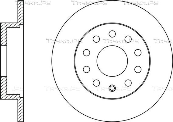 Тормозной диск FIT задний для Volkswagen Golf VI 2007-2013. Артикул FR0733