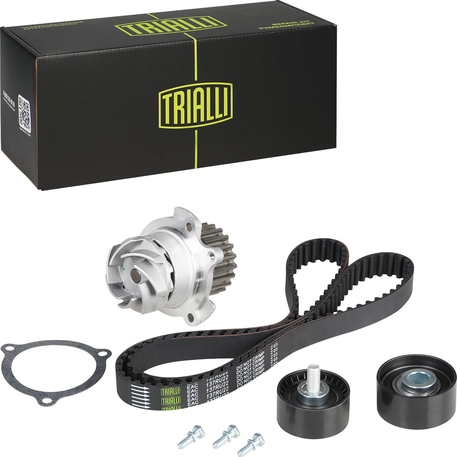 Помпа (водяной насос) с комплектом ремня ГРМ Trialli. Артикул GT 970