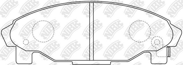 Тормозные колодки NiBK передние для Daihatsu Gran Move 1996-2002. Артикул PN6340