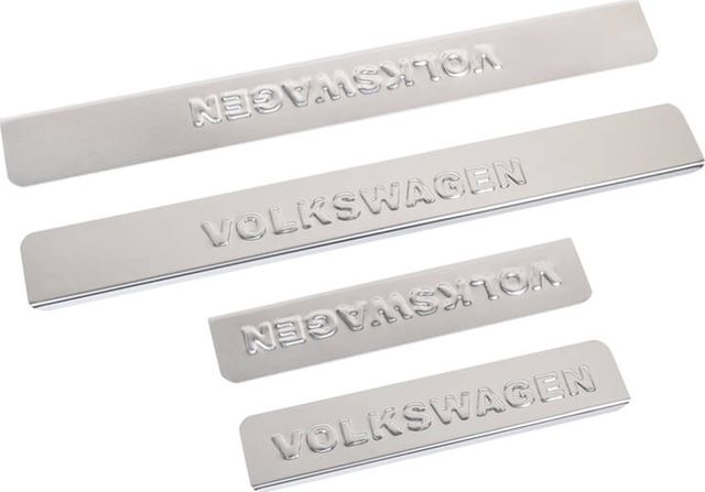 Накладки Ладья на внутренние пороги (штамп) для Volkswagen Touareg II 2013-2026. Артикул 014.13.371