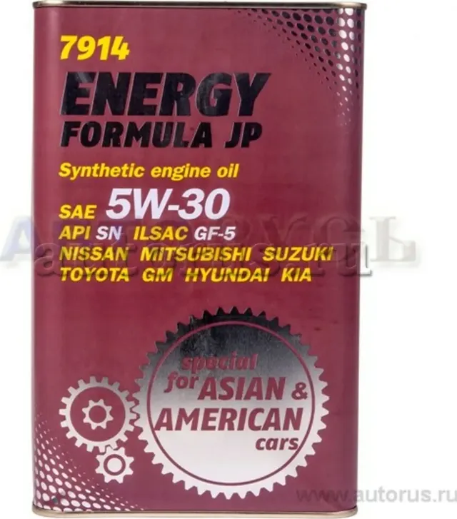 7914 Масло MANNOL Energy Formula JP SAE 5W30 мот синт (4л) metal Mannol. Артикул 7914