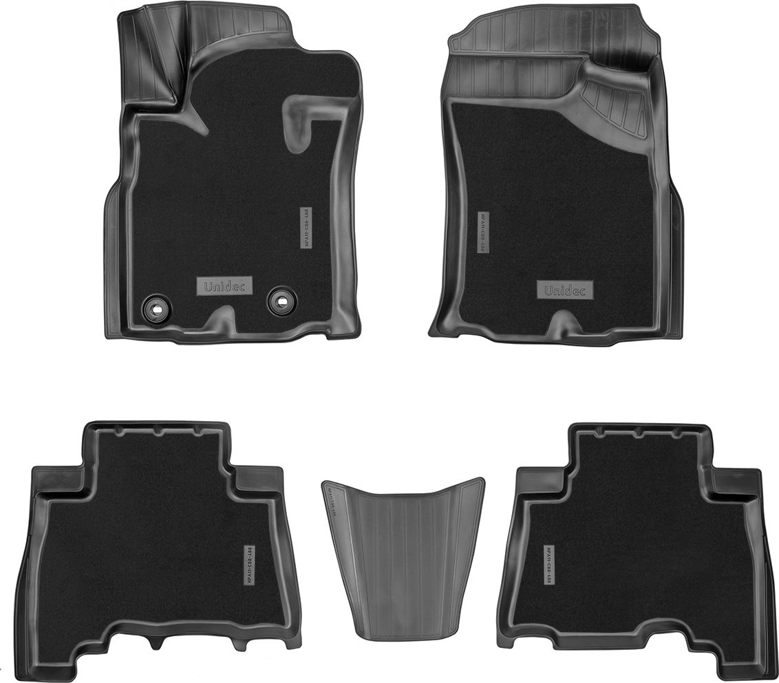 Коврики комбинированные Норпласт 3D для салона Toyota Land Cruiser Prado 150 5-мест рестайлинг 2013-2017. Артикул NPA11-C88-488-CM