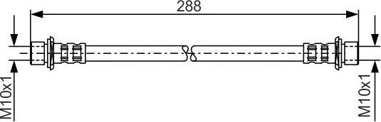 Тормозной шланг Bosch передний для Toyota 4Runner III 1995-2000. Артикул 1 987 481 129