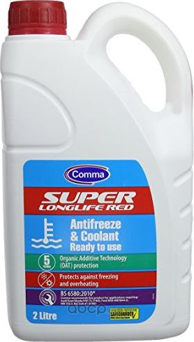 Антифриз G12+ Super Longlife Red Ready To Use Coolant готовый 2л (Comma). Артикул SLC2L