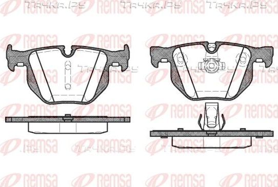 Тормозные колодки Remsa задние для BMW X6 I (E71) 2008-2014. Артикул 0381.60