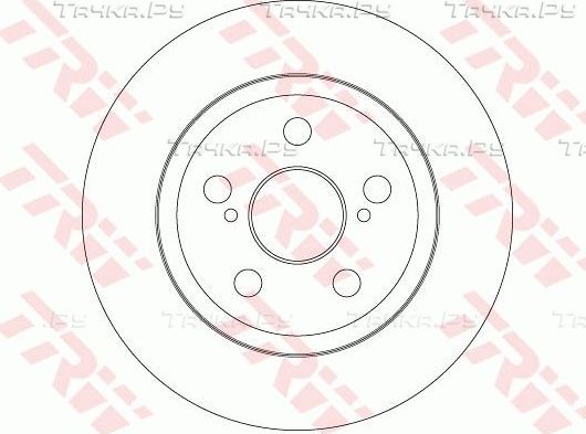 Тормозной диск TRW задний для Toyota Urban Cruiser 2009-2016. Артикул DF6331