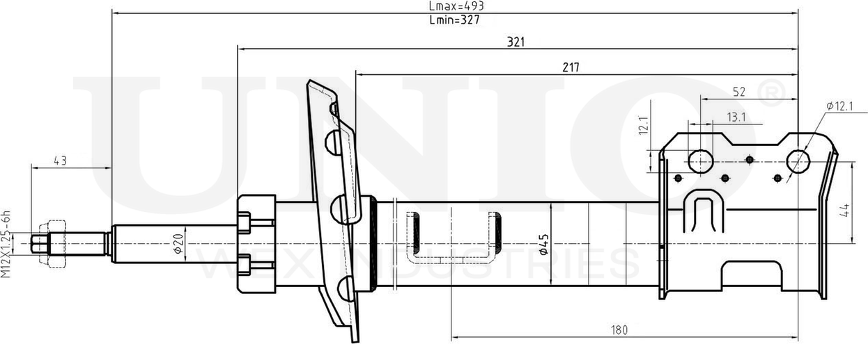 Амортизатор подвески (Unio). Артикул SAB-10052