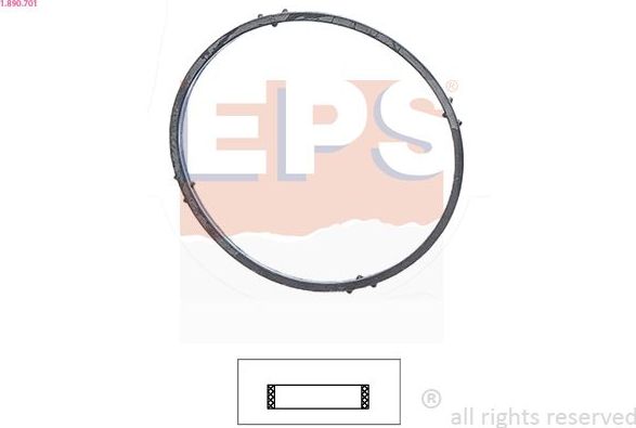 Gasket, thermostat EPS Made in Italy - OE Equivalent. Артикул 1.890.701