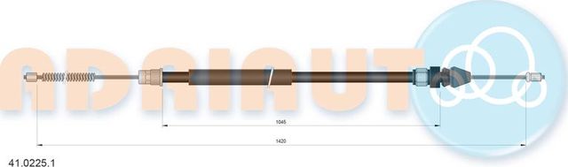 Трос ручника (тросик ручного тормоза) Adriauto. Артикул 41.0225.1