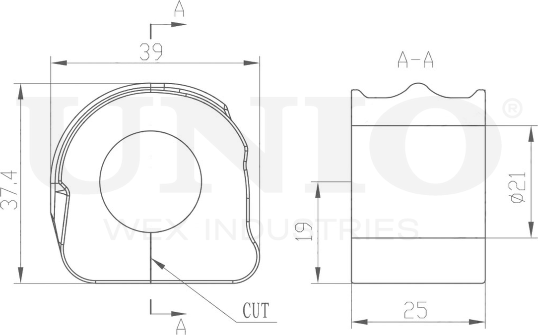 Втулка стабилизатора (Unio). Артикул RMP-10032