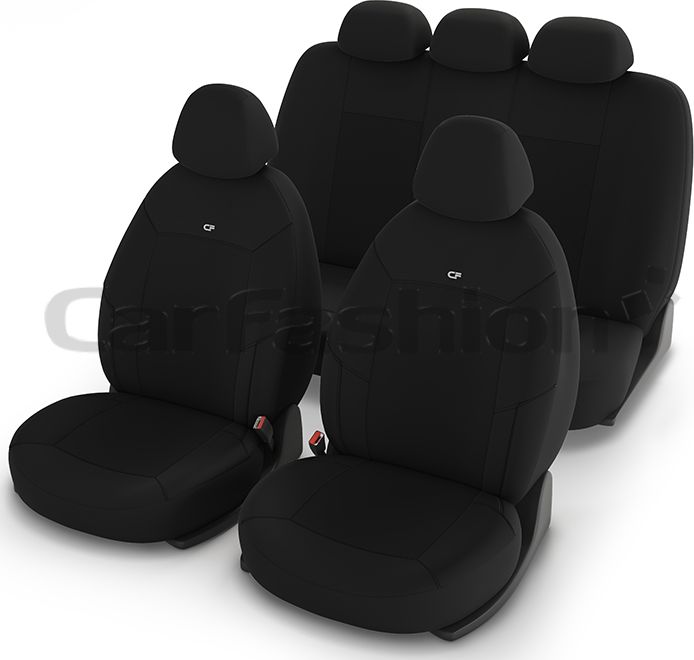 Чехлы универсальные CarFashion Corsar на сидения авто, цвет Черный/Черный. Артикул 10083