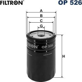 Масляный фильтр Filtron. Артикул OP 526