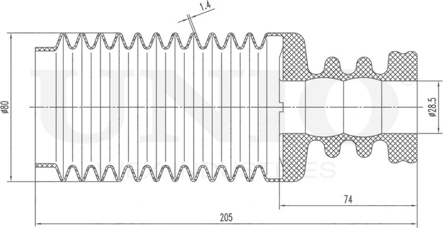 Пыльник амортизатора (Unio). Артикул DUC-10014