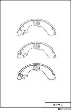Тормозные колодки MK Kashiyama задние для Proton Satria I (300) 2000-2006. Артикул K6712