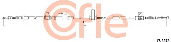 Трос ручника (тросик ручного тормоза) Cofle. Артикул 92.17.2573
