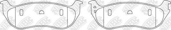 Тормозные колодки NiBK задние для Jeep Cherokee III (KJ) 2002-2008. Артикул PN0607