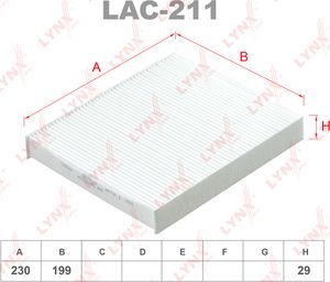 Салонный фильтр LYNXauto для Infiniti QX50 I 2013-2017. Артикул LAC-211