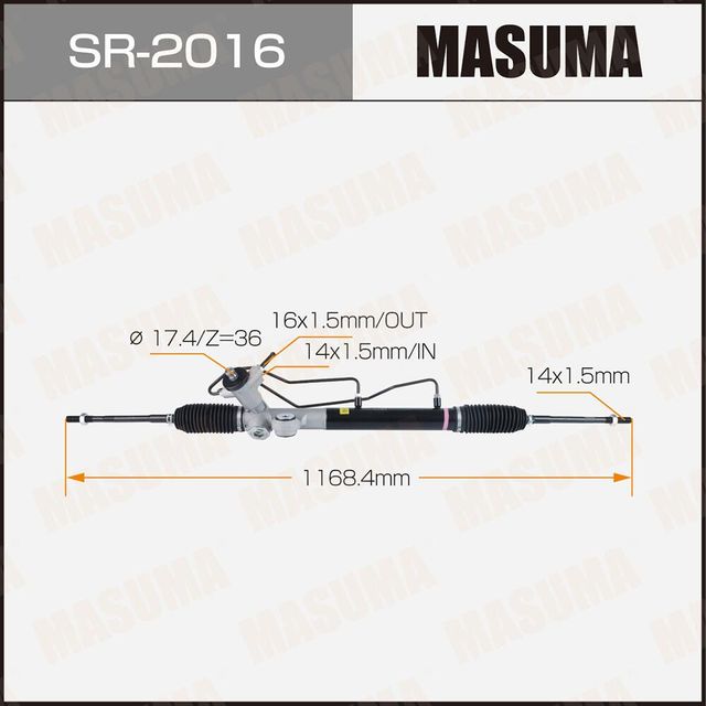 Рейка рулевая MASUMA, ALMERA CLASSIC / B10RS, LHD (левый руль) Masuma. Артикул SR2016