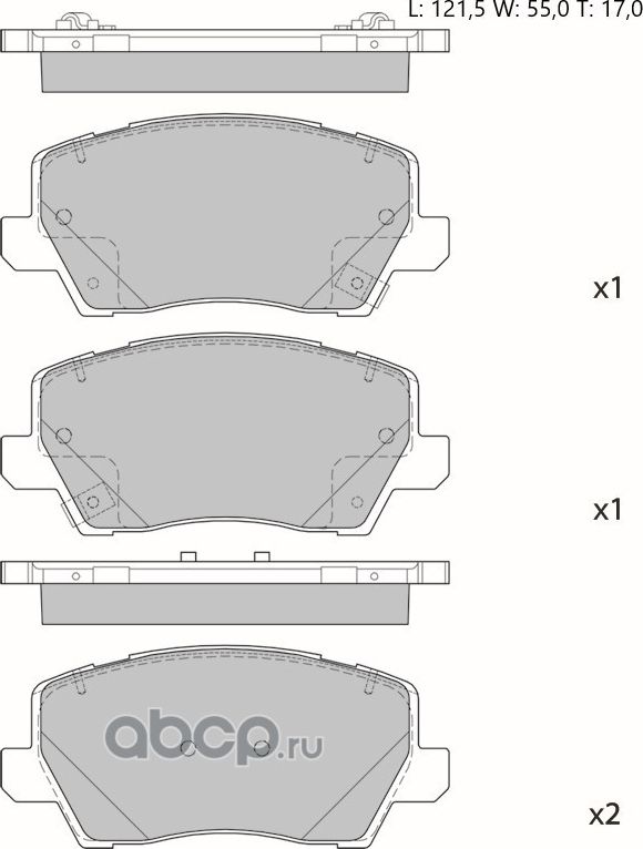 Колодки тормозные дисковые противоскрипная пластина в компл (Avantech). Артикул AV104