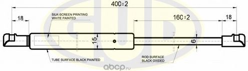 Амортизатор (упор) капота G.U.D.. Артикул GGS010157