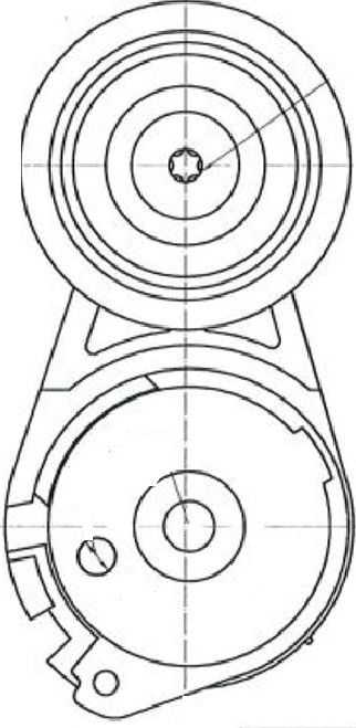 Натяжной ролик (натяжитель) приводного клинового зубчатого ремня Trialli. Артикул CM 5665